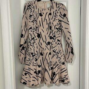 Pale pink and black dress